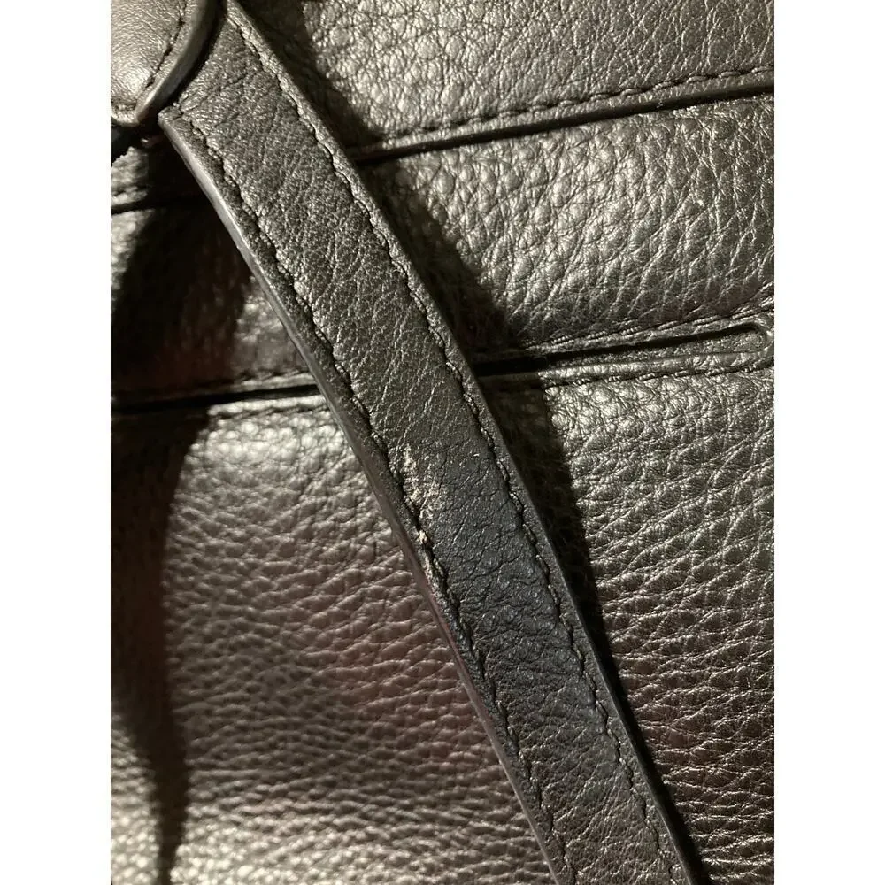 MICHAEL KORS, MEDIUM SIZE BLACK PEBBLED LEATHER BACKPACK (ASIS)